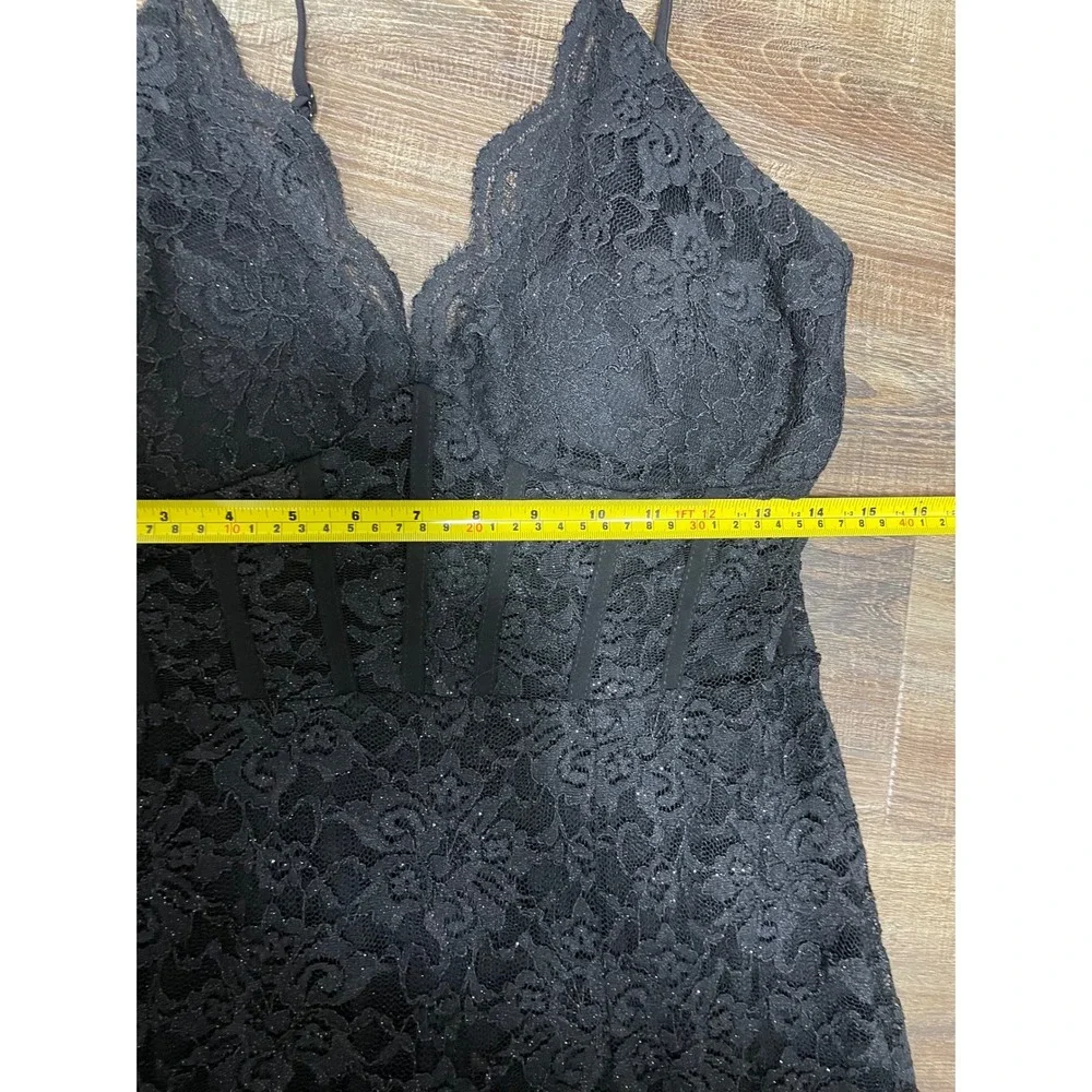 Lace Black Maxi Dress Formal Party Evening‎ Sleeveless Sexy Gown Junior Size 13